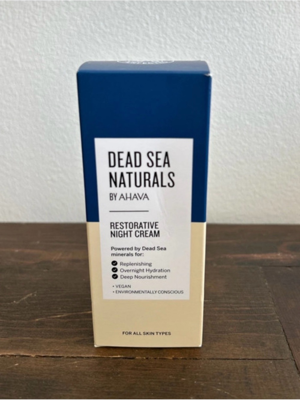 AHAVA Night Repair Cream in Blue and Cream Box